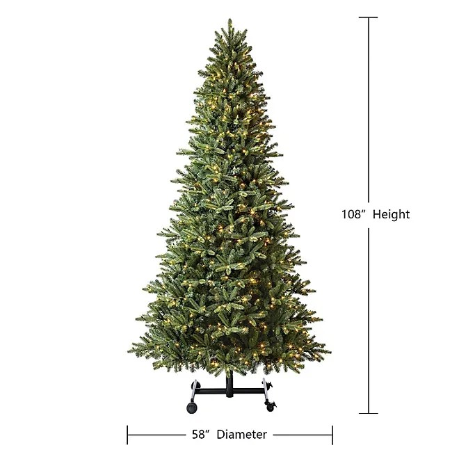 7' to 9' Pre-Lit LED Fir Christmas Tree – Flash Sale